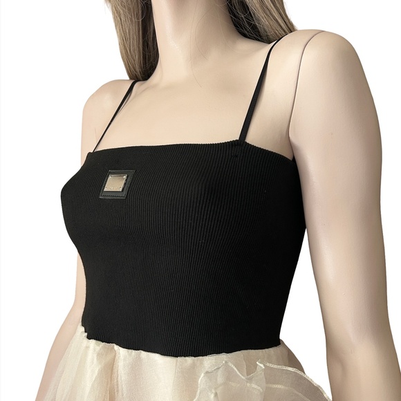 Fofopop Yuefa Fit & Flare Cocktail Dress Organza Party Special Occasion Ruffles - Picture 10 of 14